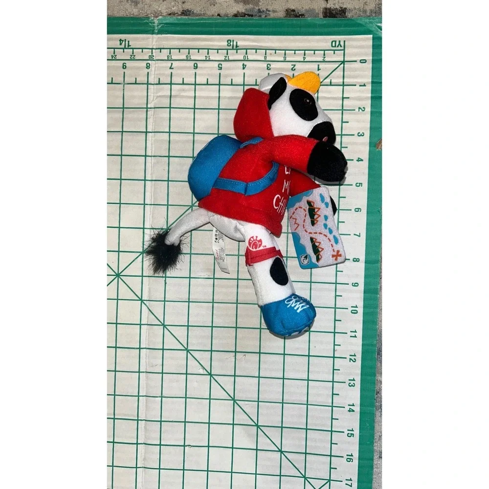 Chick-fil-A Back to School Cow‎ Plush Red Hoodie Backpack Map Mascot 9 inch 2023